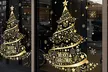 Golden Christmas Tree Printed Stickers for Window Decoration - Image 4