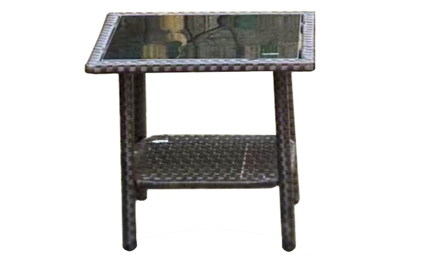 Image 4: Furniture one 3-Piece Outdoor Rattan Effect Bistro Set