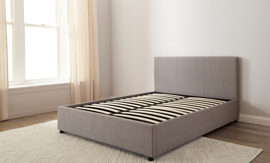 Image 14: DS Living Marcelli Upholstered Bed in Grey 