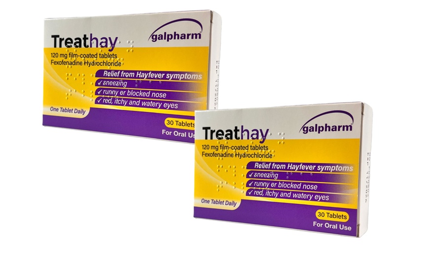 Image 2: Hayfever 3 Month Supply Galpharm Treathay Fexofenadine