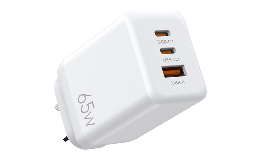 Image 2: TODO 65W USB Type C Charger Adaptor 3 Port - GS-W65A0946E and More