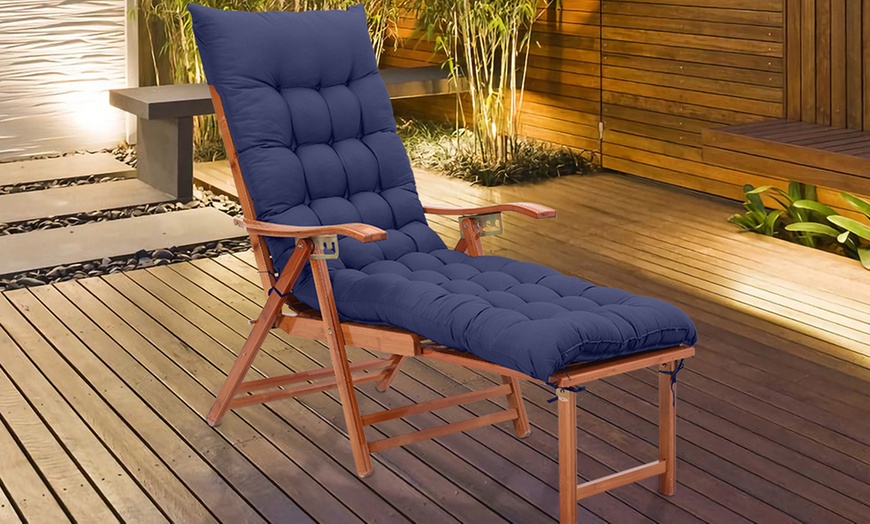 Image 7: Sun Lounger Cushion for Garden and Patio