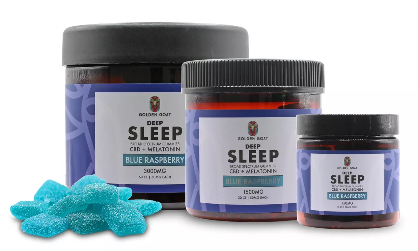 Deep Sleep CBD Gummies with Melatonin by Golden Goat (Multiple Flavors)