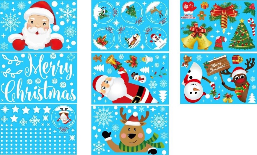 Image 2: Four or Eight Pieces Christmas Window Stickers - Style 1 or 2 