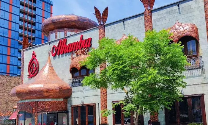 Alhambra Platter Feast for 2 or 4 People with Hummus and Baklava