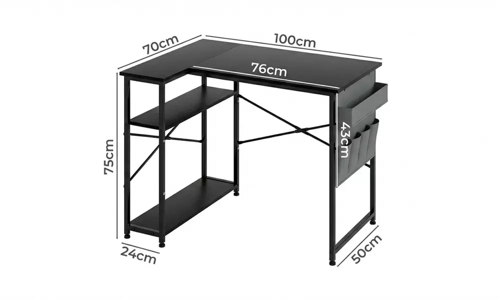 Levede L-shaped Computer Desk