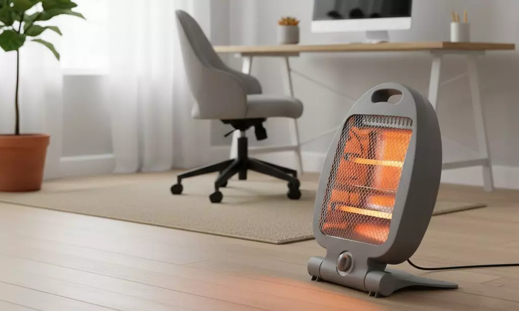 Stufa alogena pieghevole da 800 o 1200 W a basso consumo