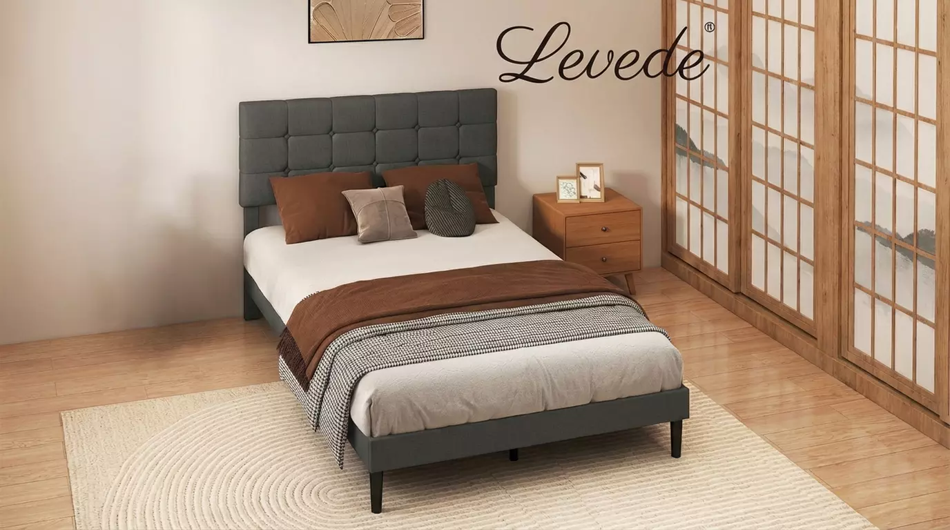 Levede Minimalist Upholstered Bed Frame