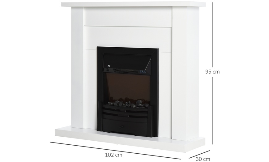 Image 104: HomCom Indoor Fireplace Heater