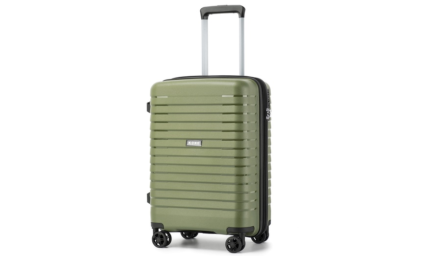 Image 9: Valises Kono rigides à poignée télescopique avec serrure TSA