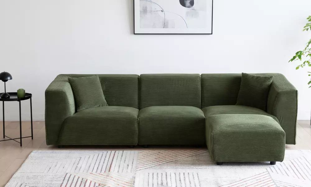 Canapé modulable Kocoon 3 places avec son pouf