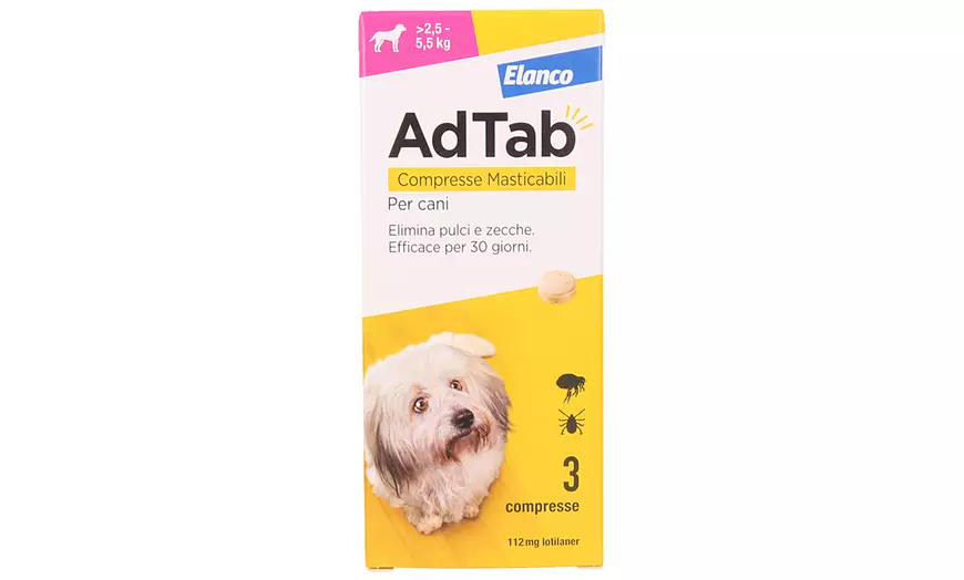 Image 2: Antiparassitario AdTab compresse masticabili per cani e gatti