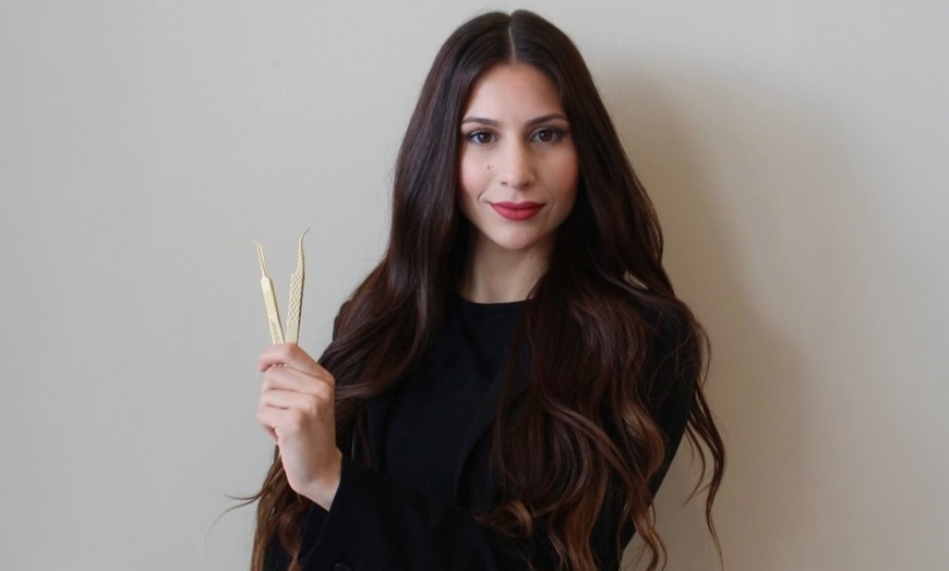 Image 1: Enhance Your Eyes: Full Set of Eyelash Extensions w/ Free Brow Shaping