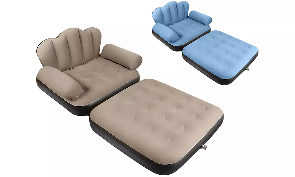 Poltrona gonfiabile con poggiapiedi