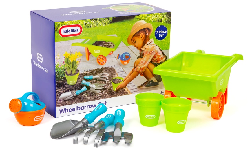 Image 1: Little Tikes Wheelbarrow Set