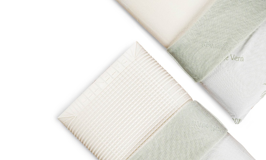 Image 4: Coppia guanciali memory foam aloe vera