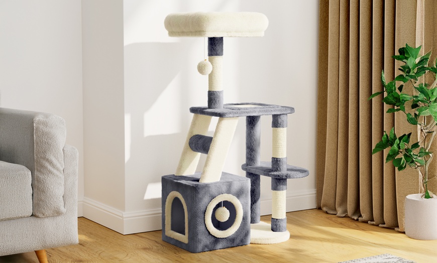 Image 5: Árbol multinivel para gatos con poste rascador 
