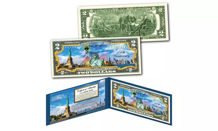 Statue of Liberty National Monument 100th Anniv 1924-2024 SKYLINE 2 Dollar Bill - Primary Image
