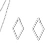 Image 10: Geo Earrings and V Necklace Set