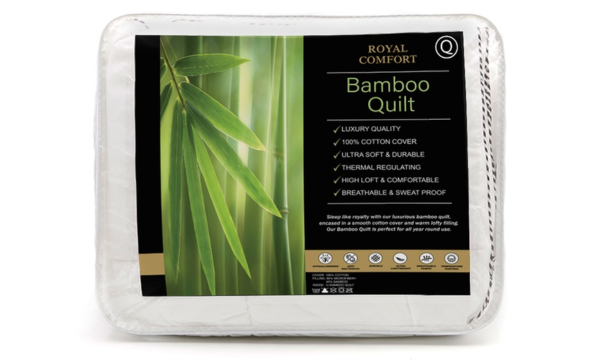 Image 9: Experience Pure Comfort with Royal Comfort 250GSM Bamboo Blend Quilt