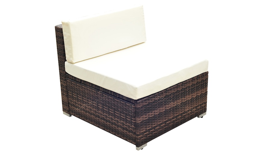 Image 4: Outsunny Rattan Effect Garden Sofa Set