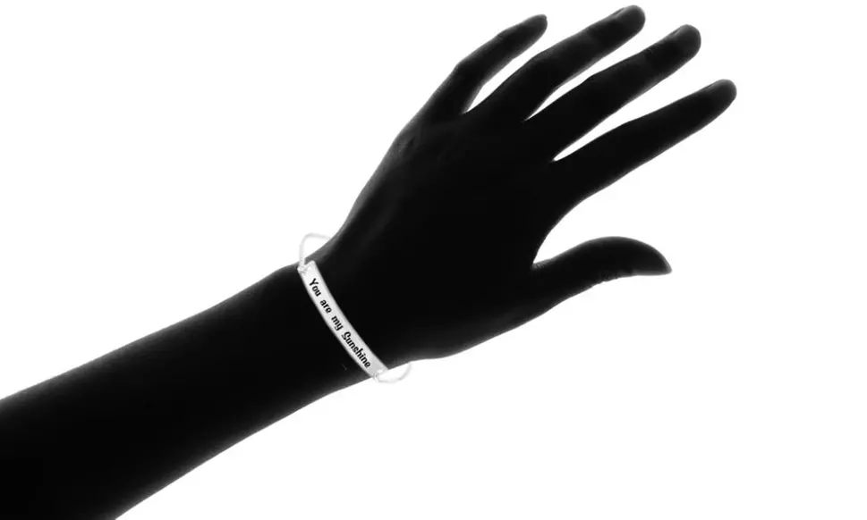 Italian Sterling Silver Adjustable "You Are My Sunshine" Bracelet by Verona - Second Medium