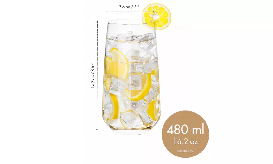 Image 24: Homiu Florence Glassware; Wine Glasses, Flutes, Whiskey or Highball