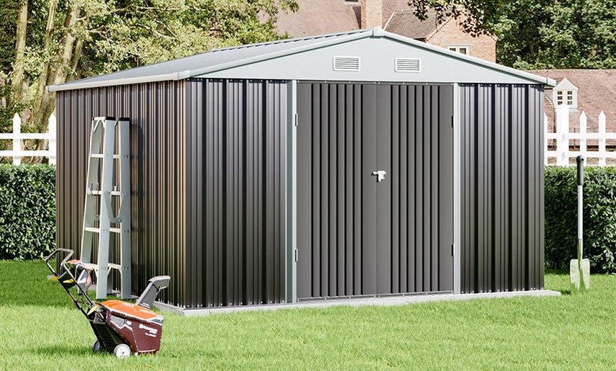 Image 12: Galvanised Metal Storage Shed