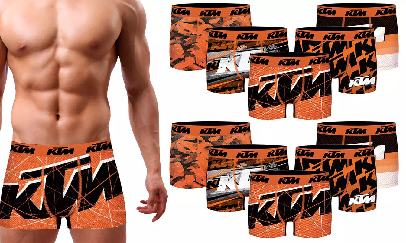 Pack de 5 ou 10 boxers de la marque KTM pour homme - Primary Image