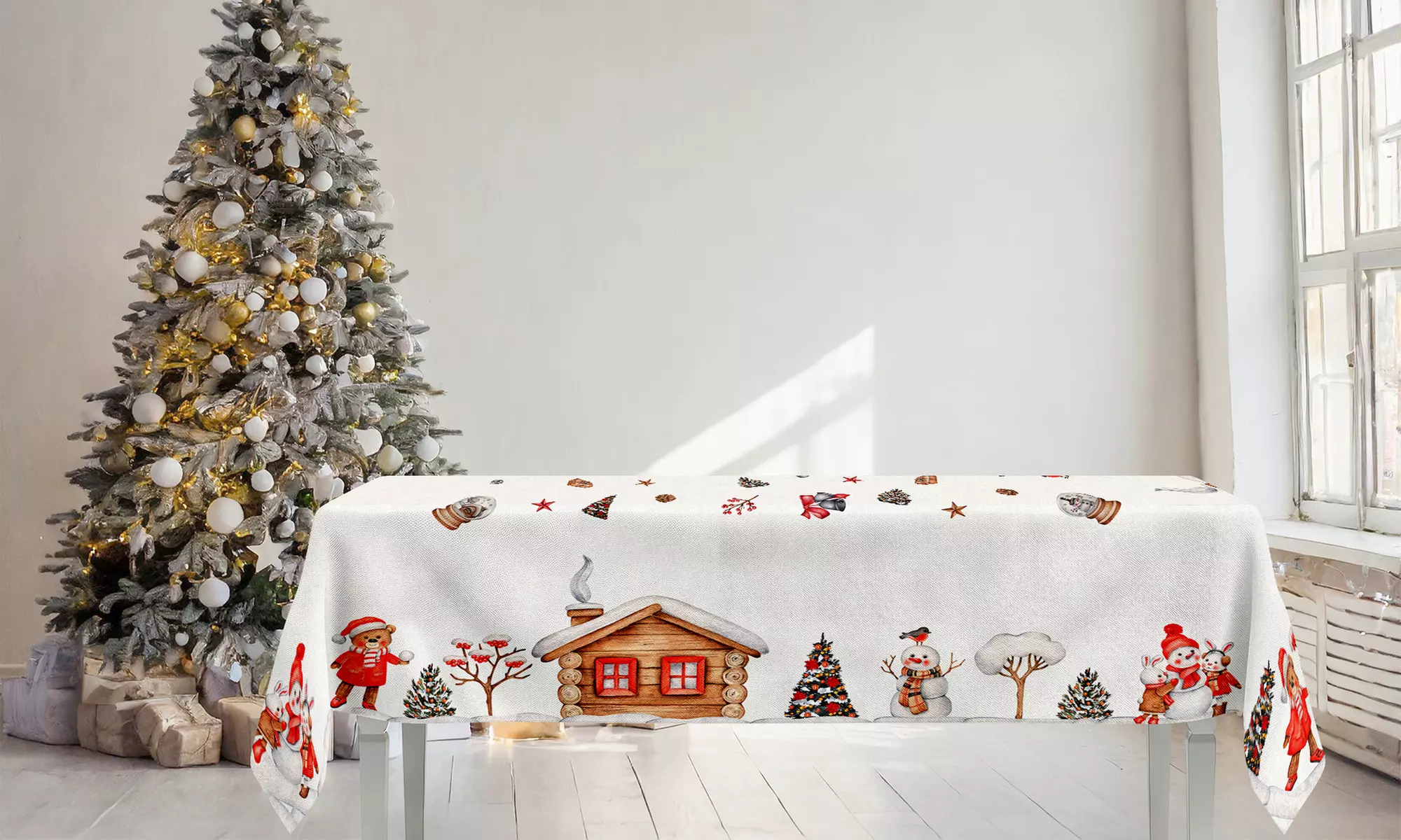 Tovaglia natalizia in cotone Vienna