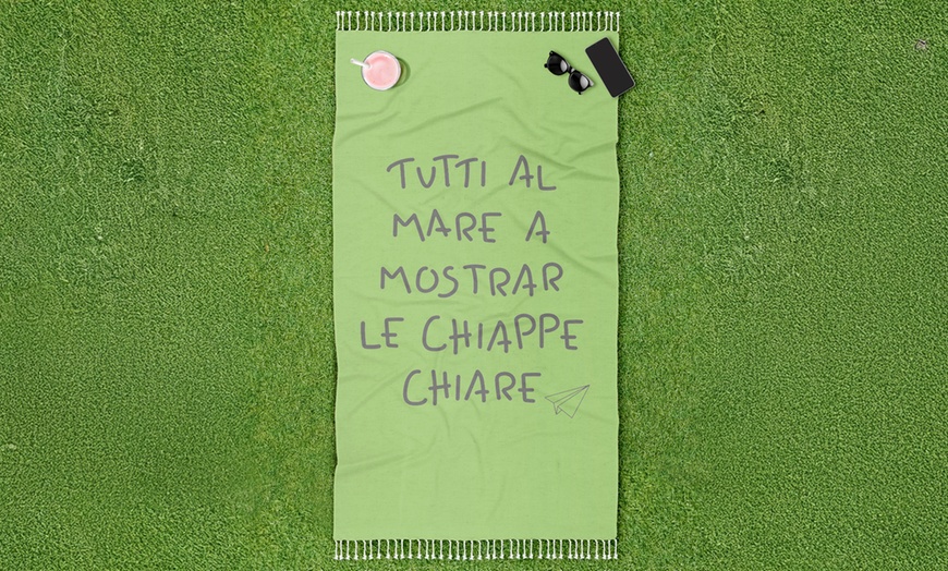 Image 20: Telo mare in spugna con pochette