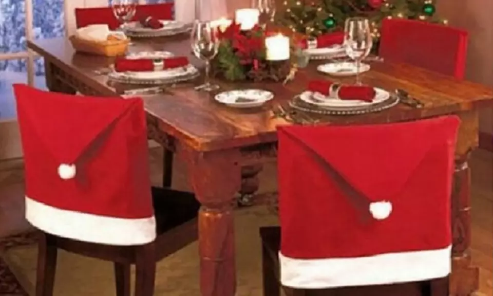 1, 2 ou 4 packs de 7 pièces de décoration de Noël pour chaises de la marque Nataluna - Second Medium