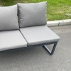 Image 2: Fimous Aluminum Outdoor Garden Corner Sofa 