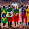 Image 1: Custom World Cup Flag Capes and Flags - Up to 83% Off