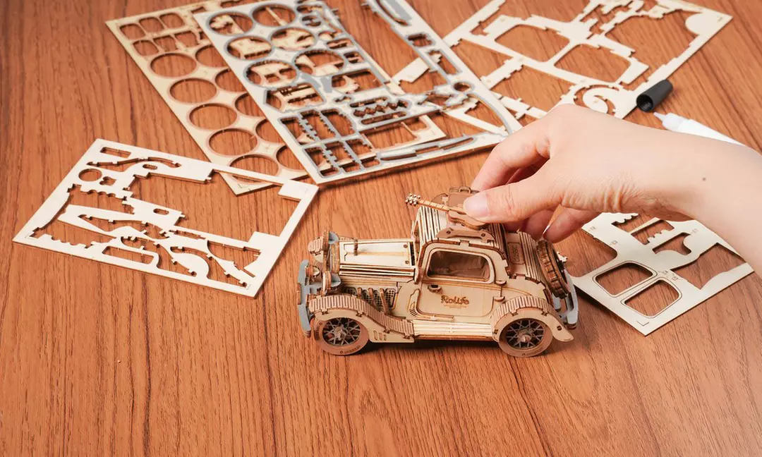 DIY 3D Wooden Puzzle -Transportation/Music/Carnival Rides and more!