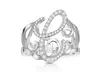Crystal Monogram Ring in Sterling Silver - Second Medium