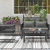 Image 1: Outsunny Four-Piece Rattan-Effect Outdoor Furniture Set