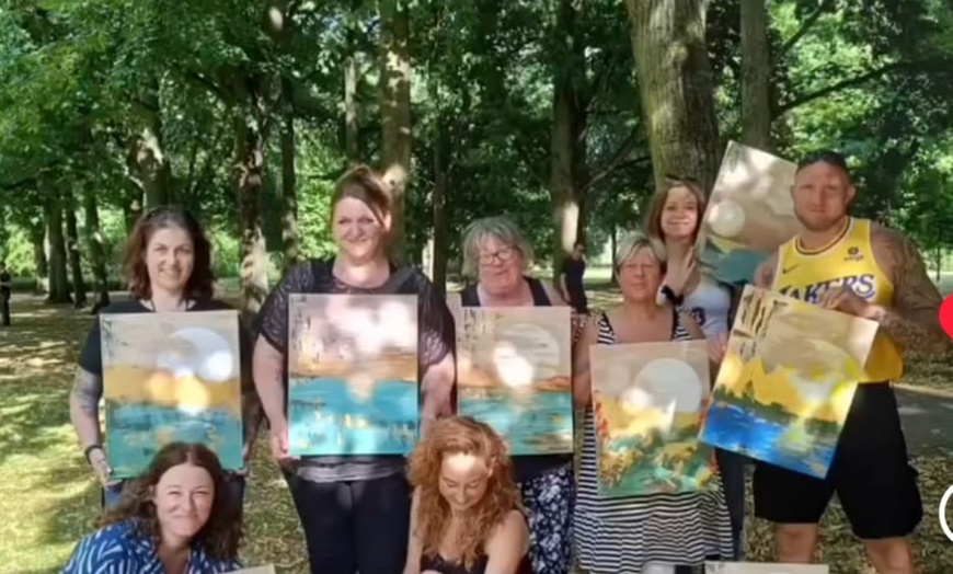 Image 1: Erschaffe dein eigenes abstraktes Kunstwerk: Malevent für 1-2 Personen