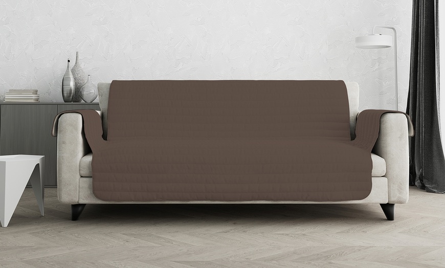 Image 7: Dubbelzijdige tweekleurige “Trendy” bankhoes