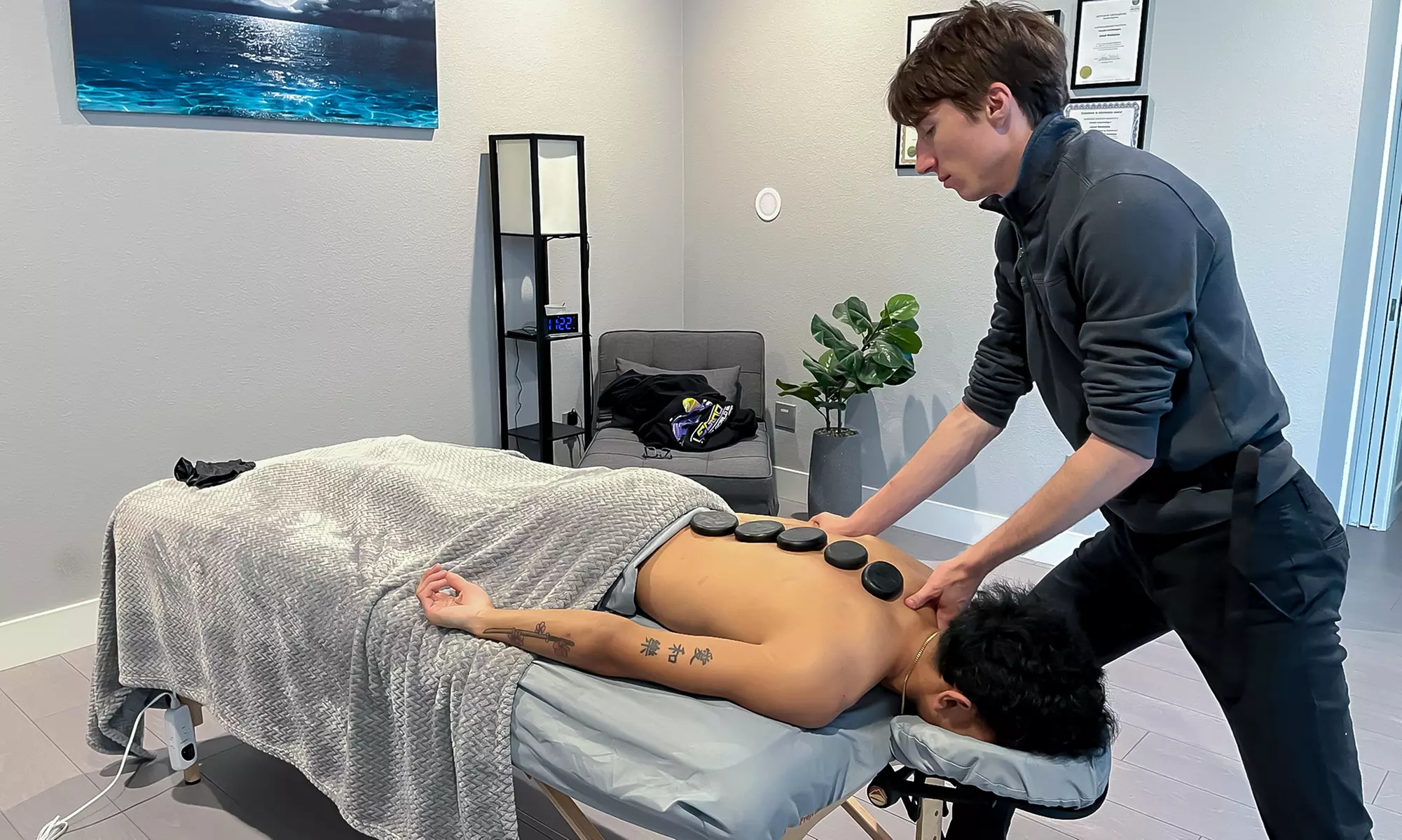 One 60-Min or One or Two 90-Min Custom Massages + One Add-on