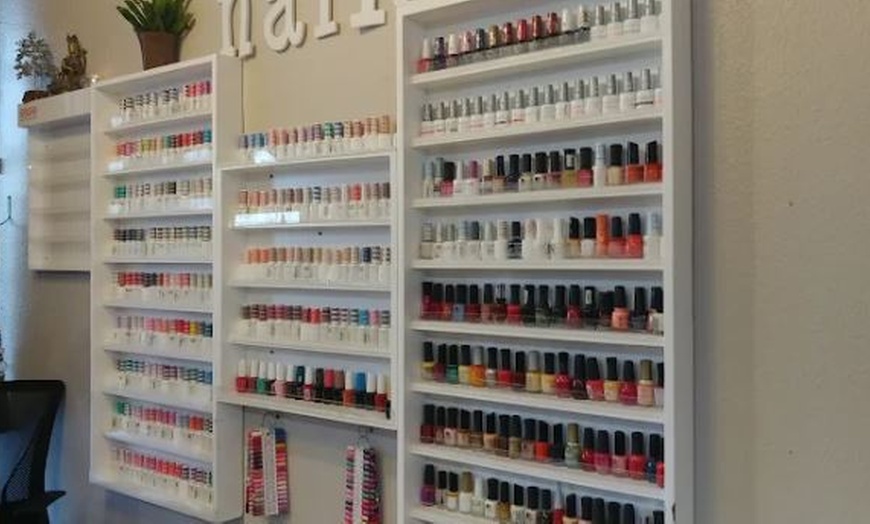 Image 2: Manicure/Pedicure & Mani-Pedi, Wine & Cookies, Optional Foot Massage