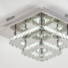 Image 5: Crystal LED Semi-Flush Ceiling Light with Chrome Finish