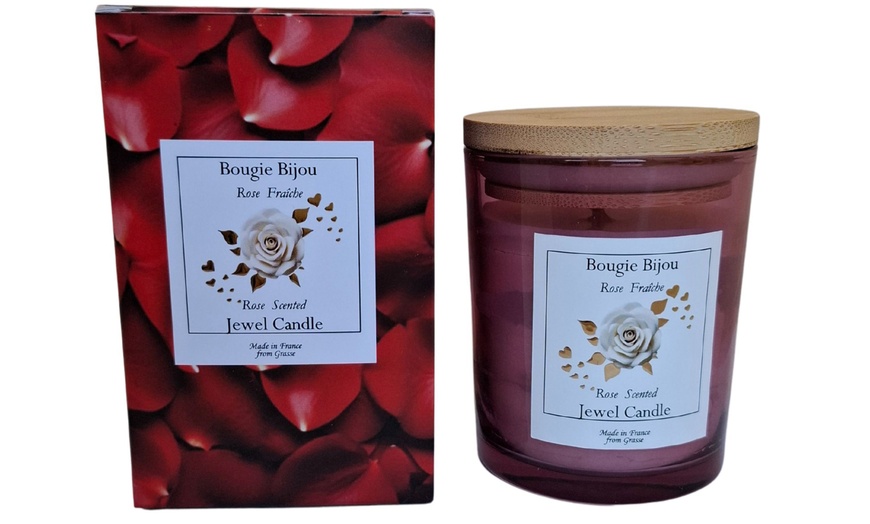 Image 5: Candela profumata alla rosa con gioiello a sorpresa