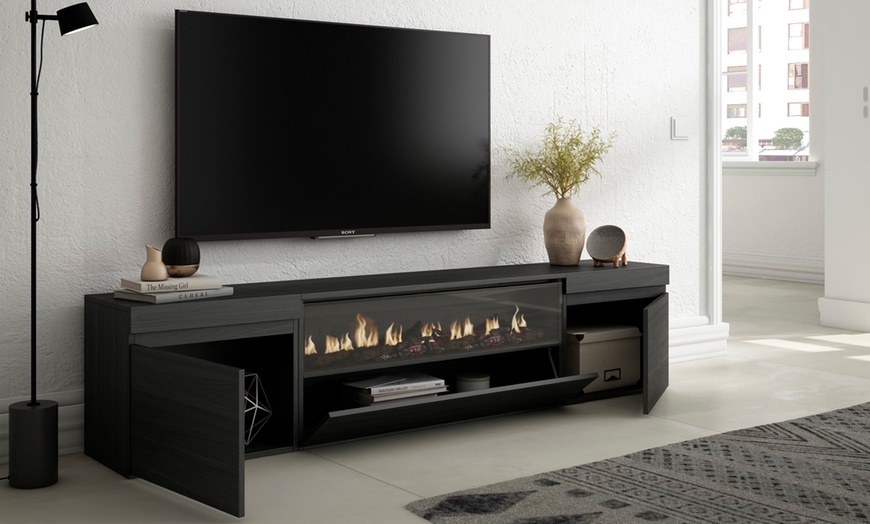 Image 20: Mueble TV avec cheminée électrique ou espace de rangement