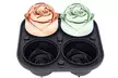 4 Cavity Silicone Rose Ice Ball Maker Ice Cube Trays For Cocktails, Whiskey - Second Medium