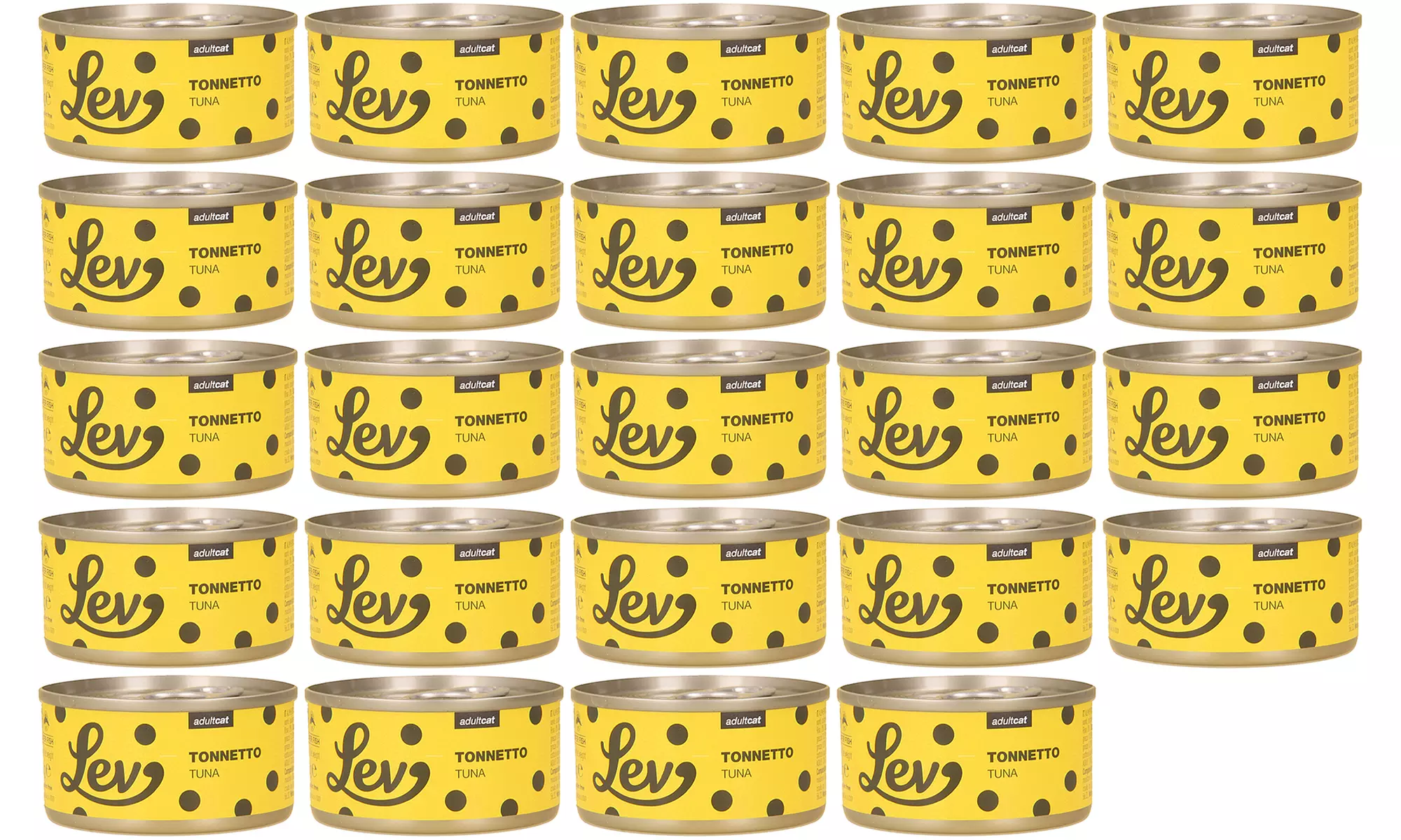 24 o 58 lattine di cibo umido per gatti 100% naturale di Lev