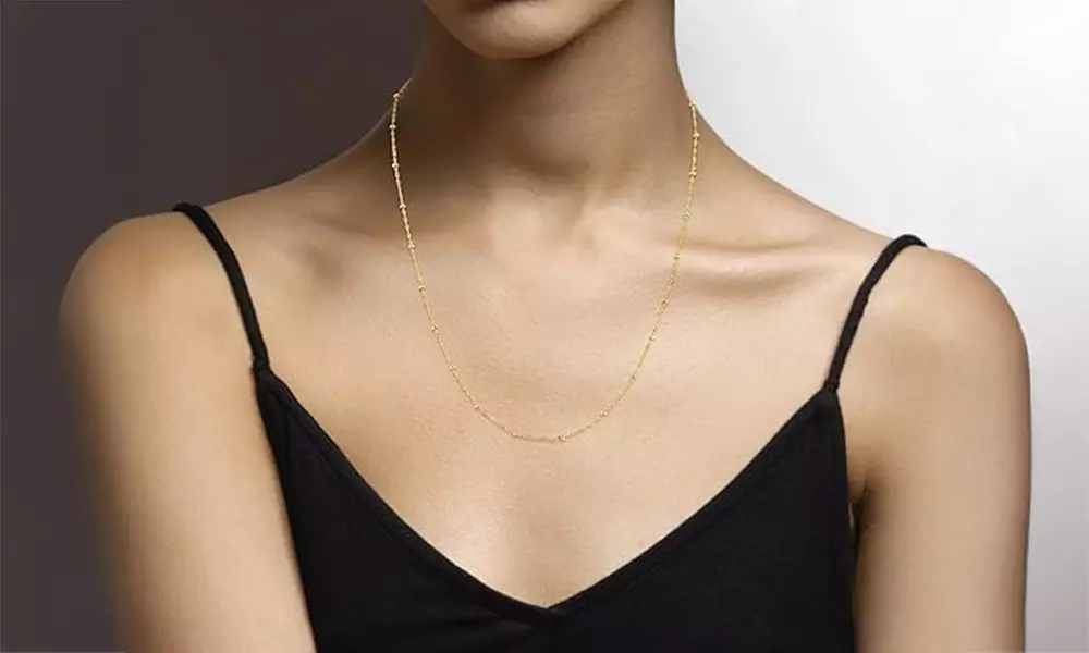 925 Sterling Silver Diamond Cut 1MM Singapore Beaded Chain Necklace 20" Inch