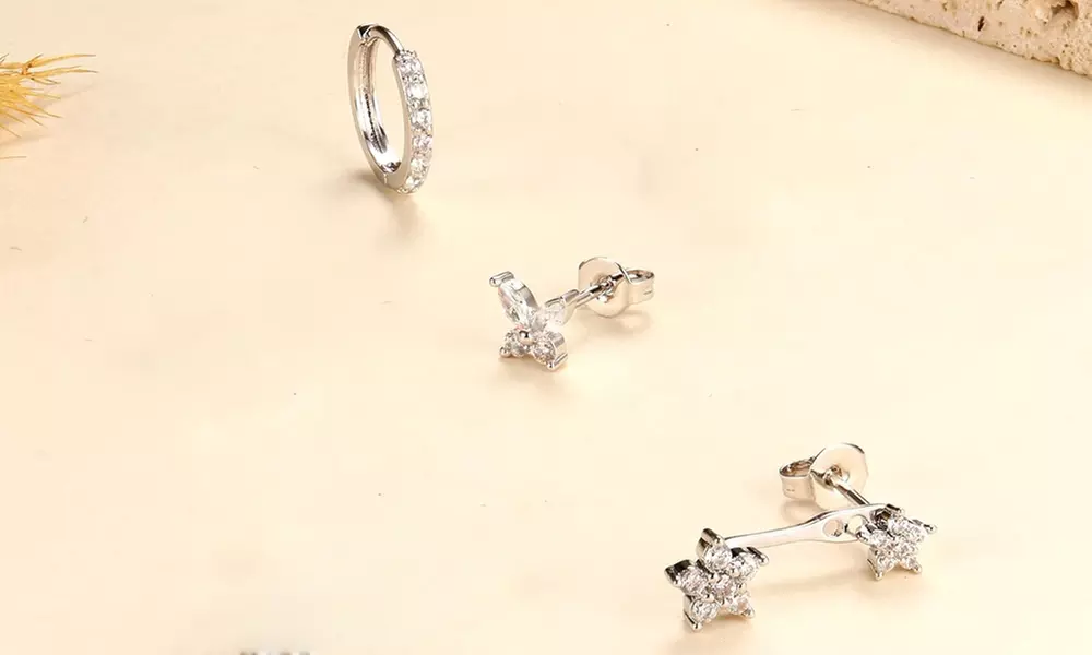 1x oder 2x 3er-Set Ohrstecker