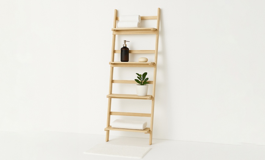 Image 3: Scaffale/libreria in legno con mensole pieghevoli 