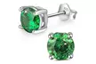 Sterling Silver May Birthstone Stud Earring Collection Made With Swarovski - Second Medium